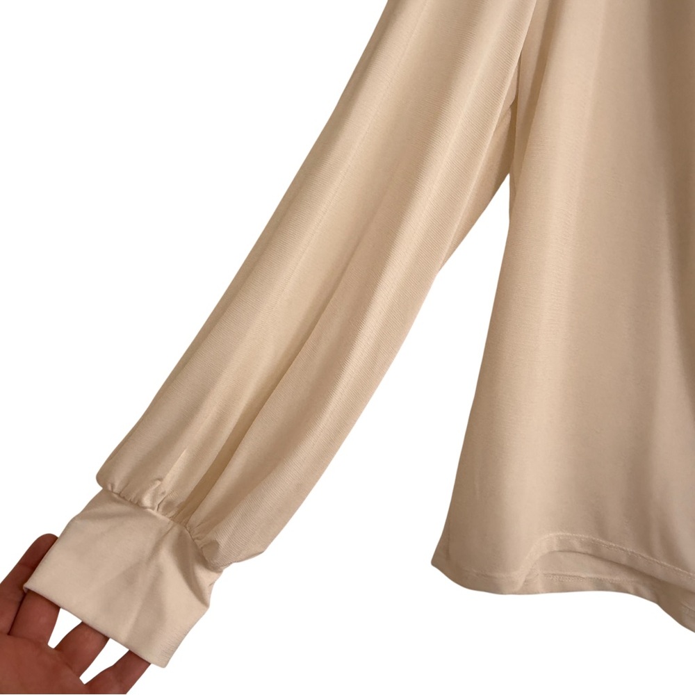Banana Republic Cream Draped Blouse - Picture 4 of 4